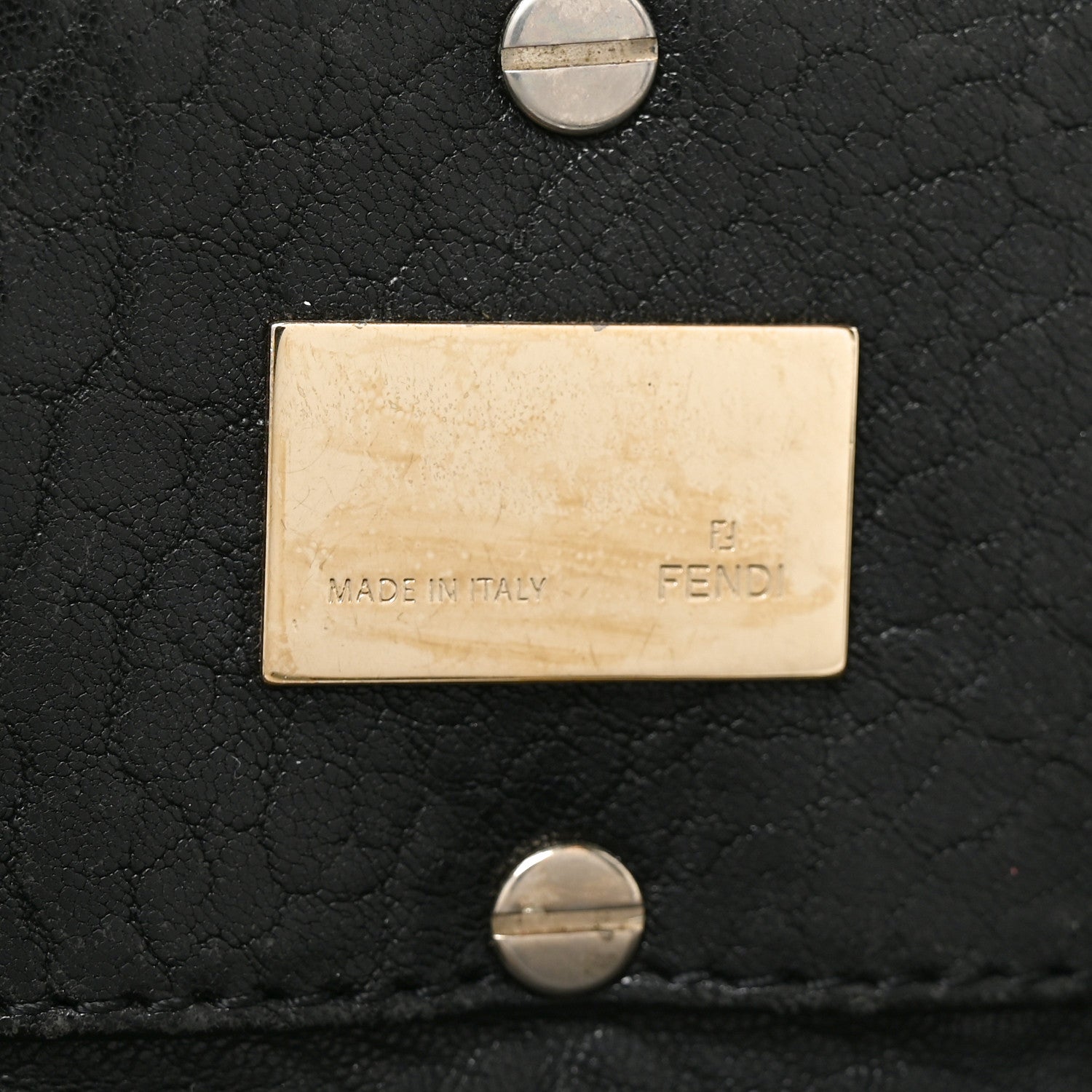 Fendi Crinkled Lambskin Mia Tote Black 6 of 10