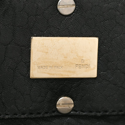 Fendi Crinkled Lambskin Mia Tote Black 6 of 10