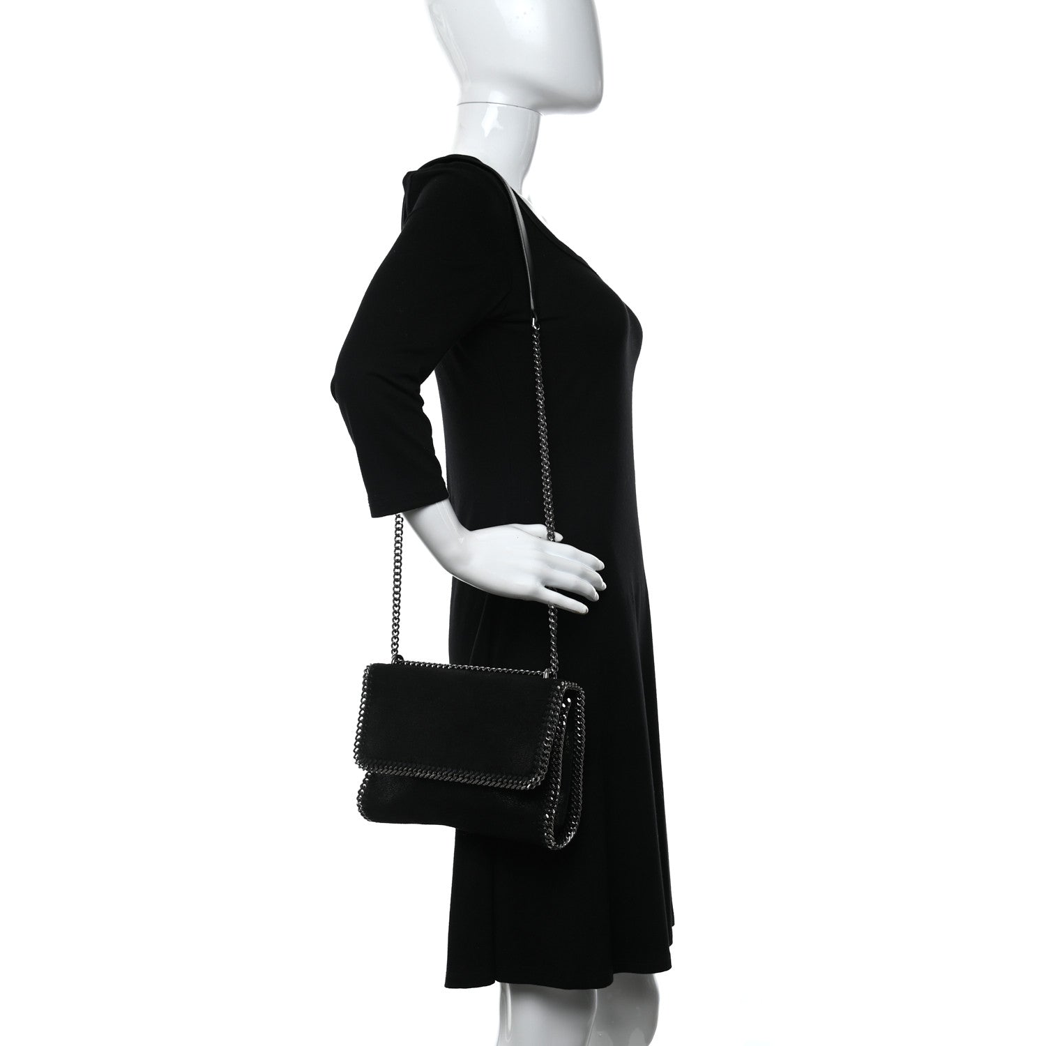 Stella McCartney Shaggy Deer Falabella Messenger Black 2 of 9