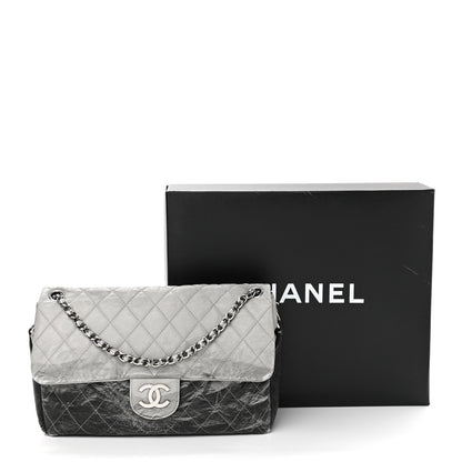 Chanel Vinyl Quilted Jumbo Melrose Degrade Flap Black 12 of 12