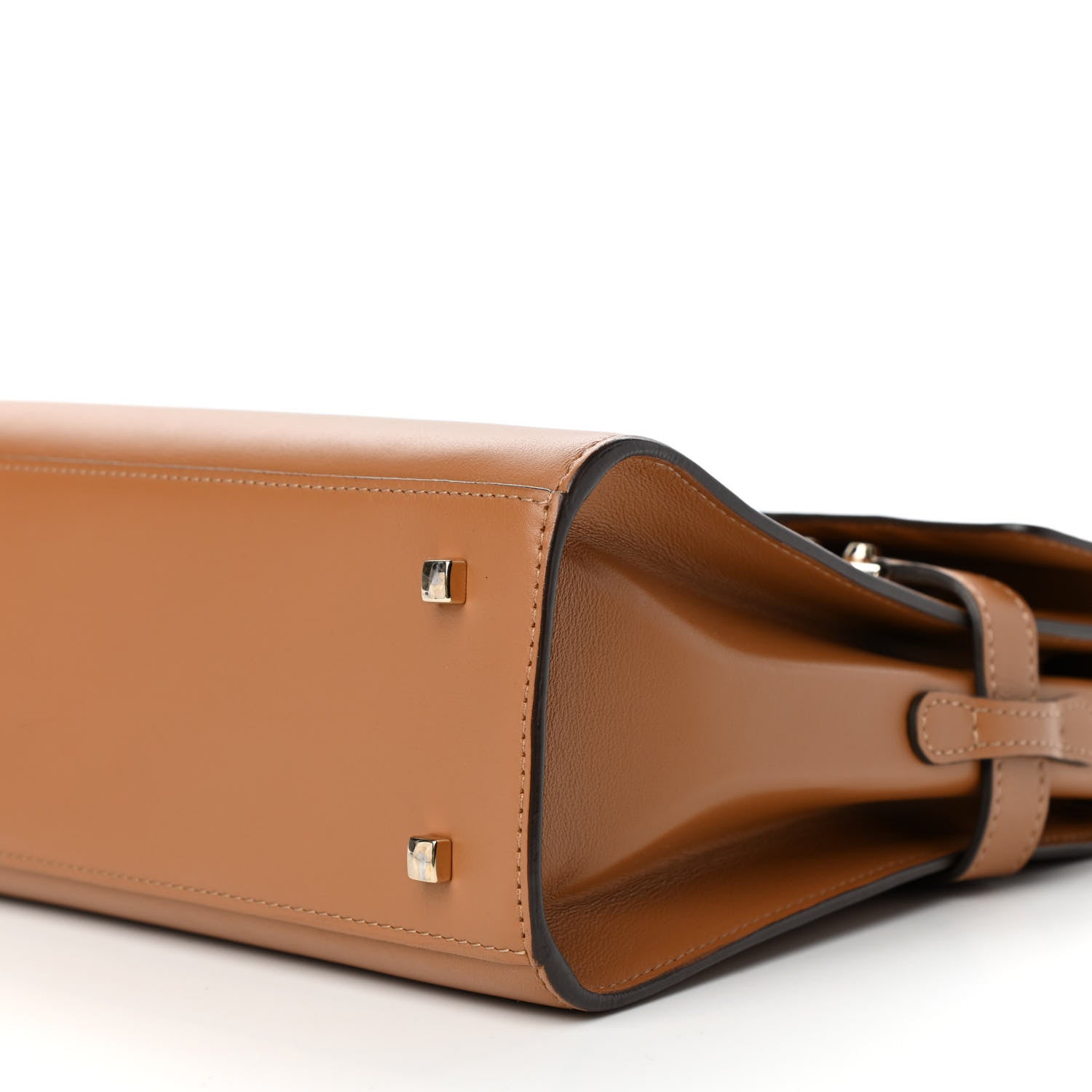 Delvaux Calfskin MM Tempete Satchel Camel 9 of 9