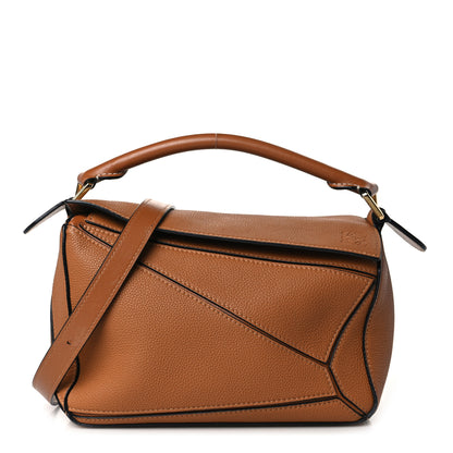 Loewe Grained Calfskin Small Puzzle Bag Tan 1 of 8