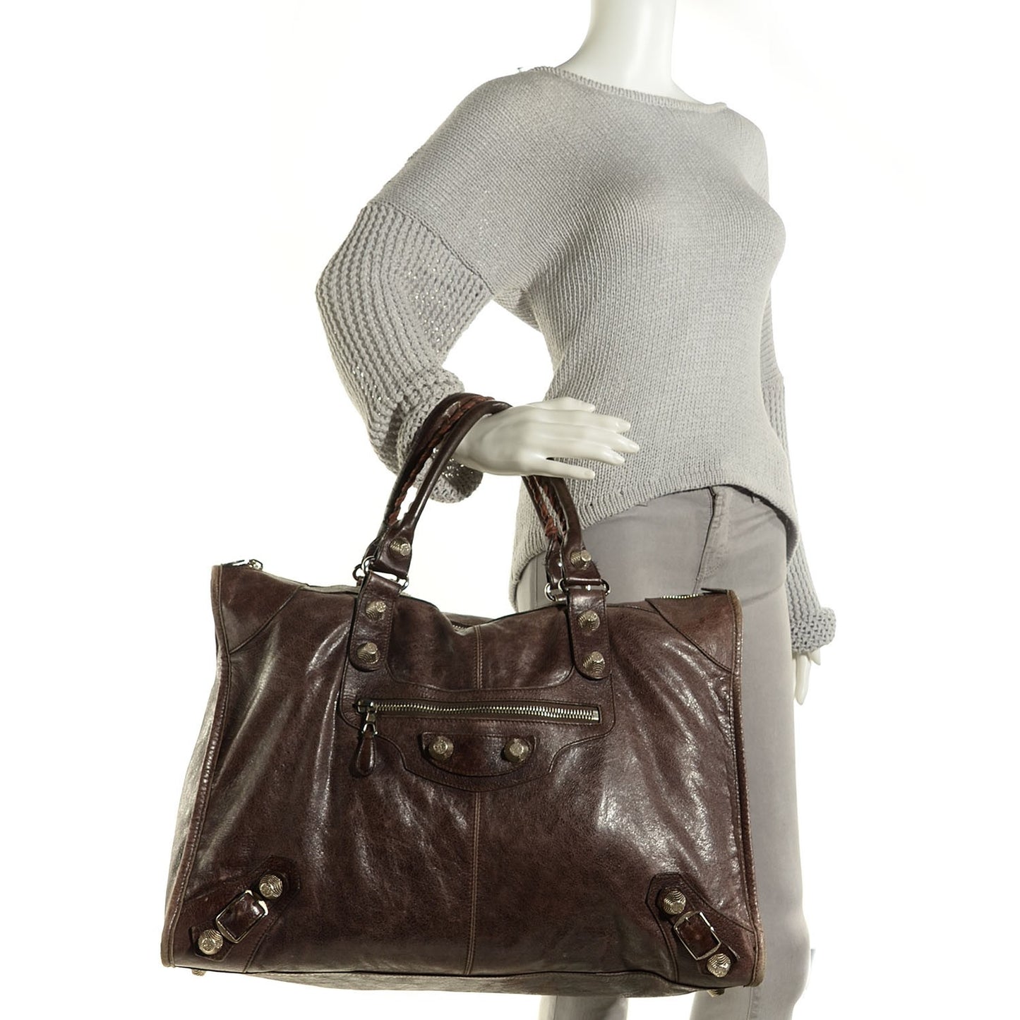 Agneau Giant 21 Silver Hardware Weekender Noix