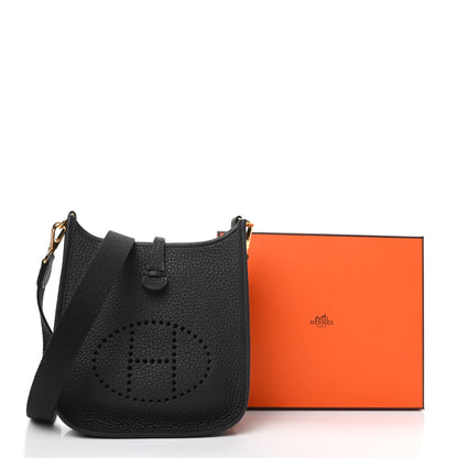 Hermes Taurillon Clemence Evelyne TPM Black 11 of 11