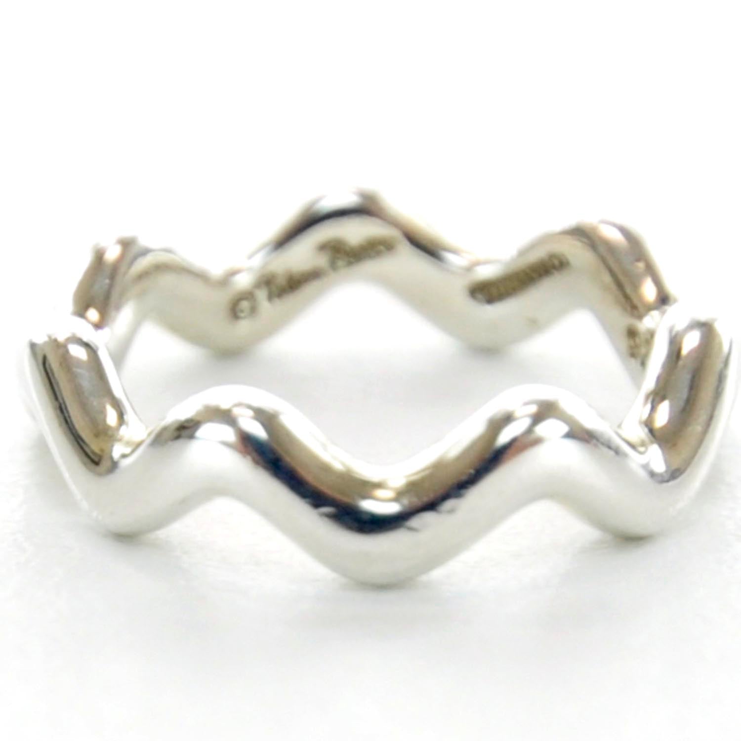 Tiffany Sterling Silver Zig Zag Ring 6 1 of 3