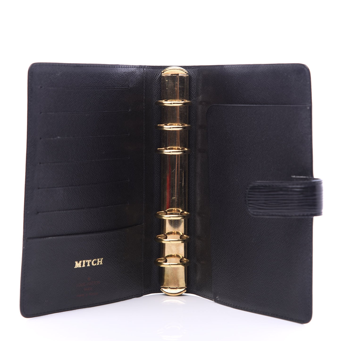 Epi Medium Ring Agenda Cover Black