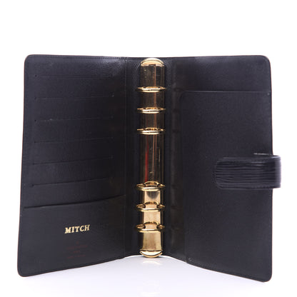 Louis Vuitton Epi Medium Ring Agenda Cover Black 5 of 10