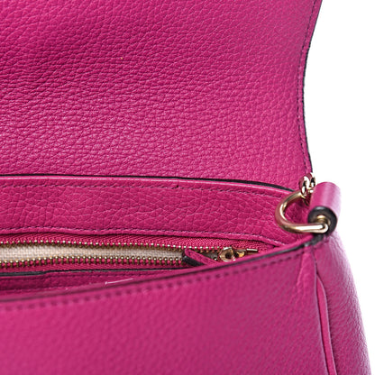 Gucci Cellarius Calfskin Medium Soho Flap Crossbody Bright Bouganville 10 of 15