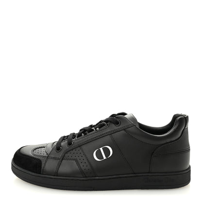 Christian Dior Calfskin Suede Logo Sneakers 38 Black 1 of 10