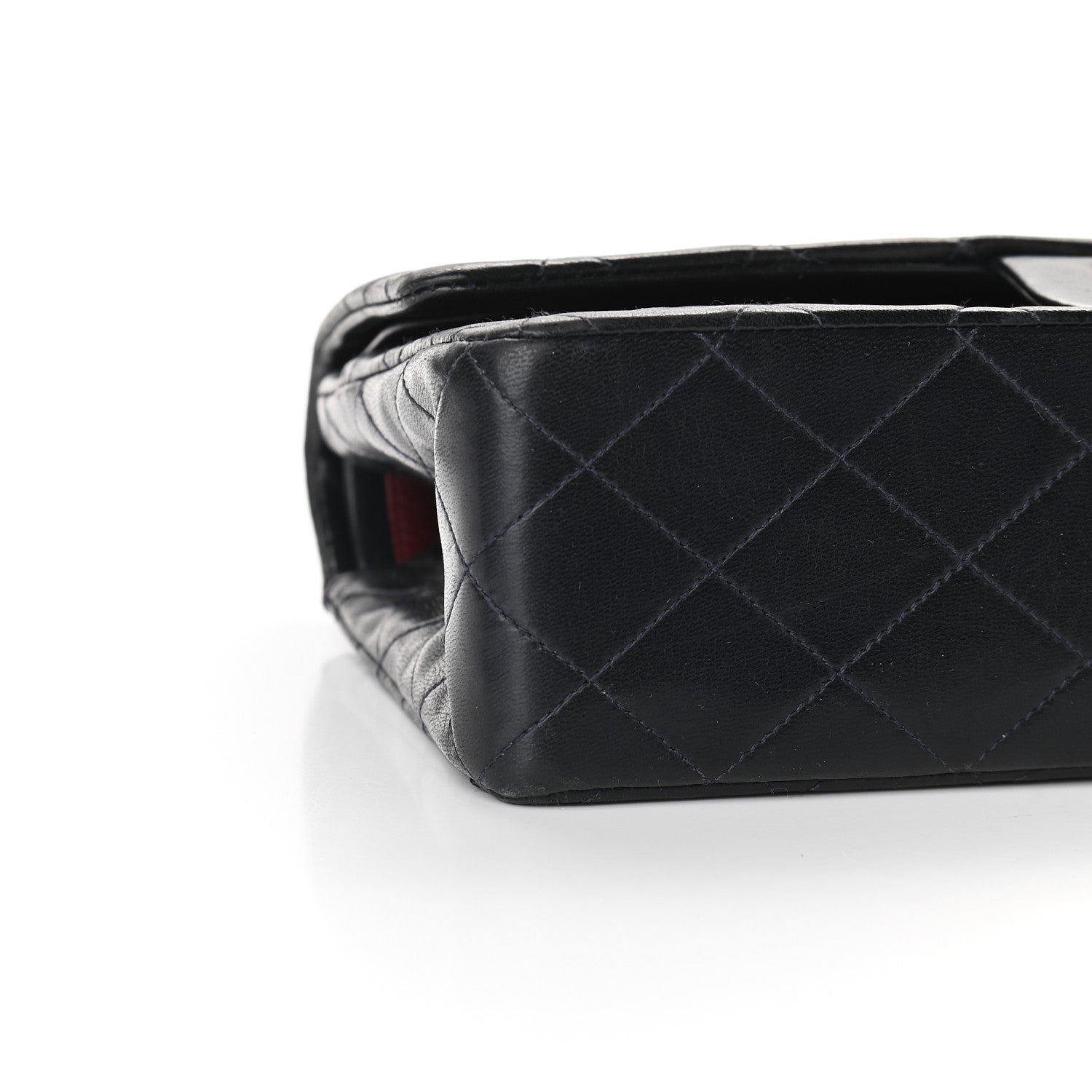 Chanel Lambskin Quilted Medium Double Flap Navy 14 of 15