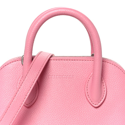 Balenciaga Signature Grained Calfskin Logo XXS Ville Top Handle Bag Rose Bubblegum Black 9 of 12