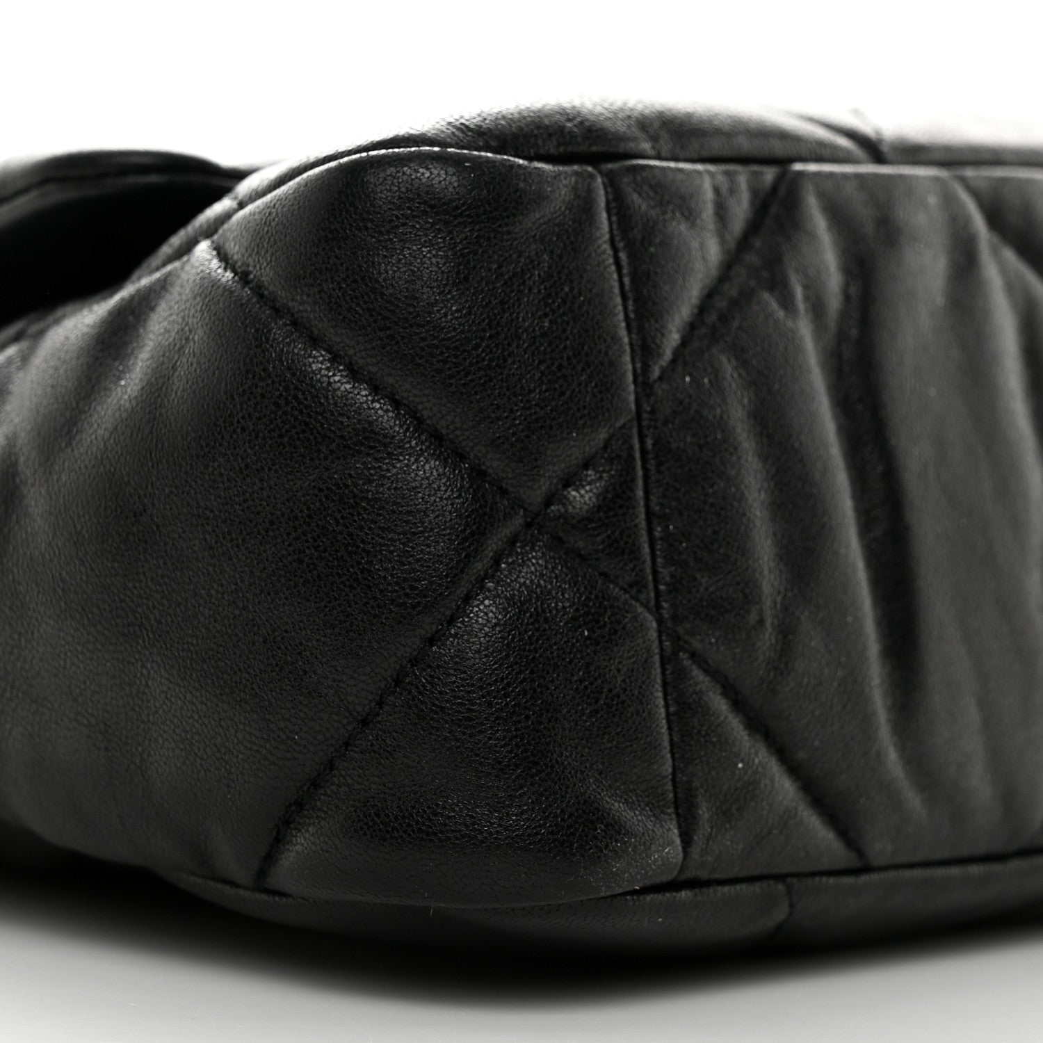 Chanel Shiny Goatskin Quilted Medium Chanel 19 Flap Black 9 of 10