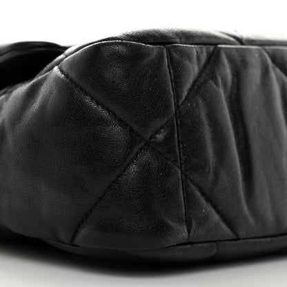 Chanel Shiny Goatskin Quilted Medium Chanel 19 Flap Black 9 of 10