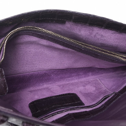 Nancy Gonzalez Crocodile Clutch Purple 6 of 8
