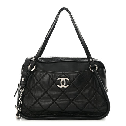 Chanel Iridescent Calfskin Quilted Relax CC Camera Case Black 1 of 18