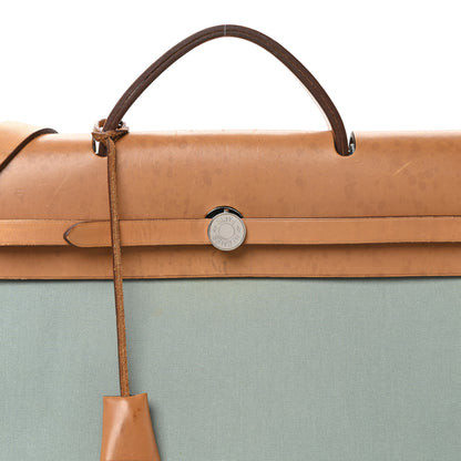 Hermes Military Toile Vache Hunter Herbag Zip PM 31 Bleu Lin 9 of 12