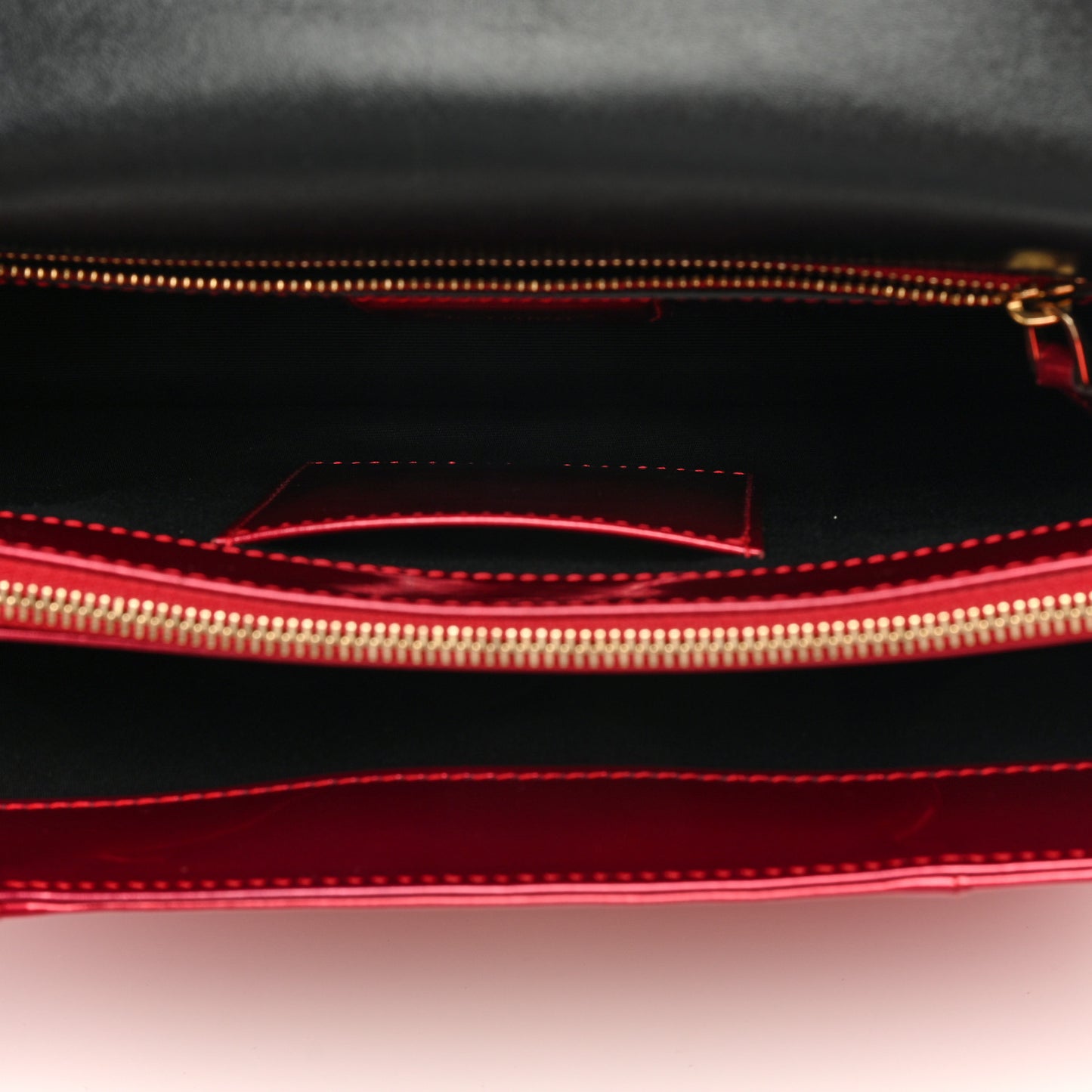 Metallic Calfskin Serpenti Forever Shoulder Bag Red