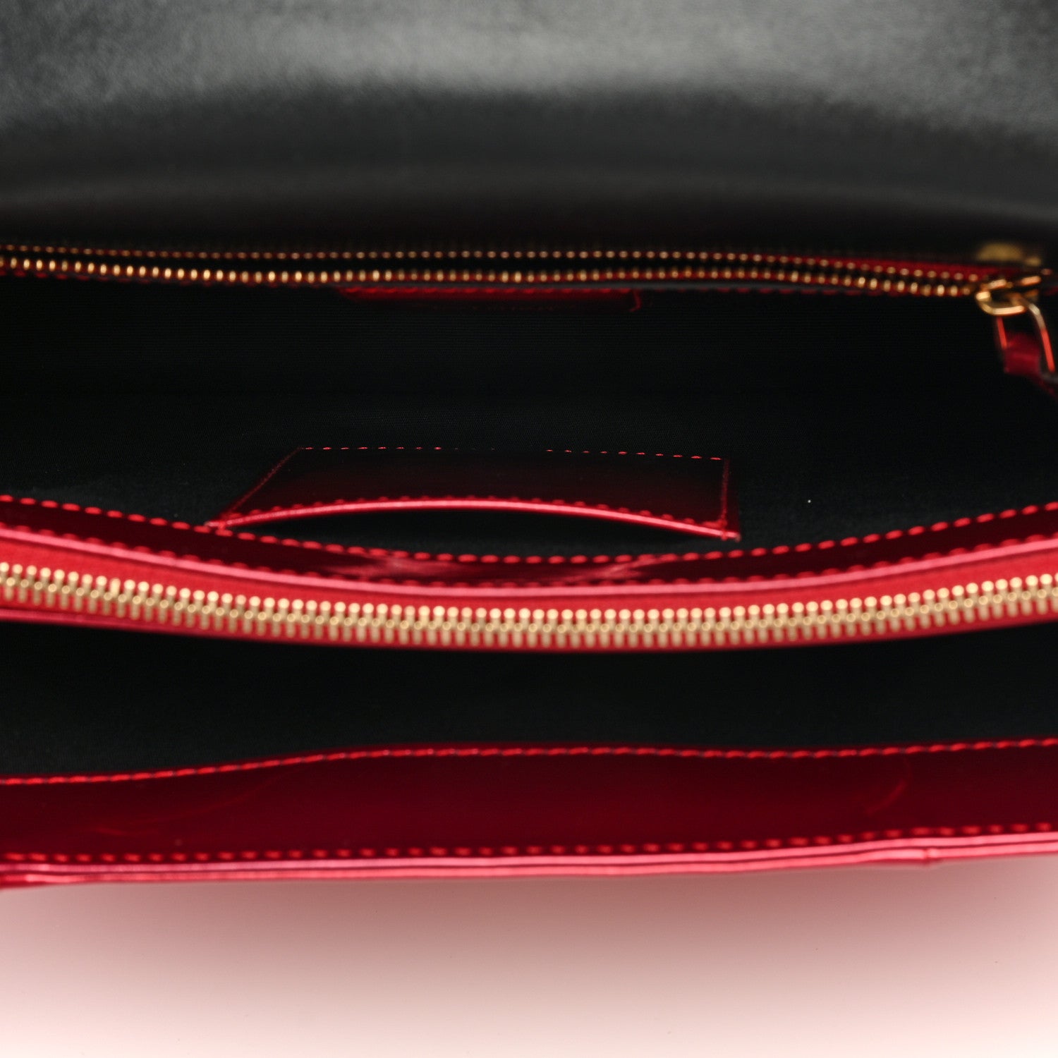 Bulgari Metallic Calfskin Serpenti Forever Shoulder Bag Red 6 of 10