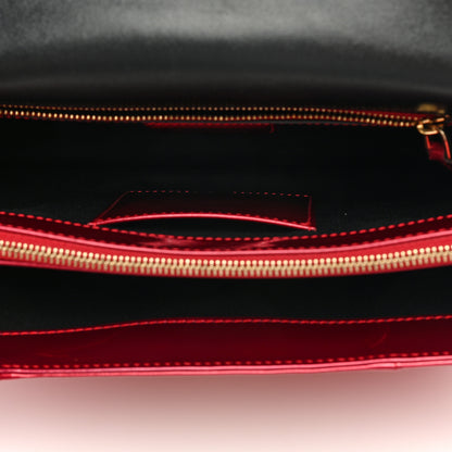 Bulgari Metallic Calfskin Serpenti Forever Shoulder Bag Red 6 of 10