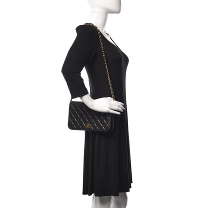 Chanel Lambskin Quilted Small Single Flap Black 2 of 11