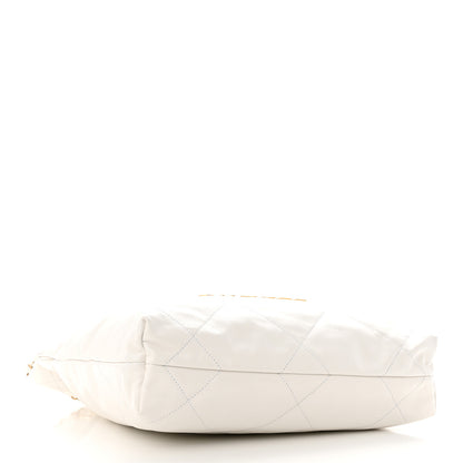 Chanel Shiny Calfskin Quilted Small Chanel 22 White 5 of 11