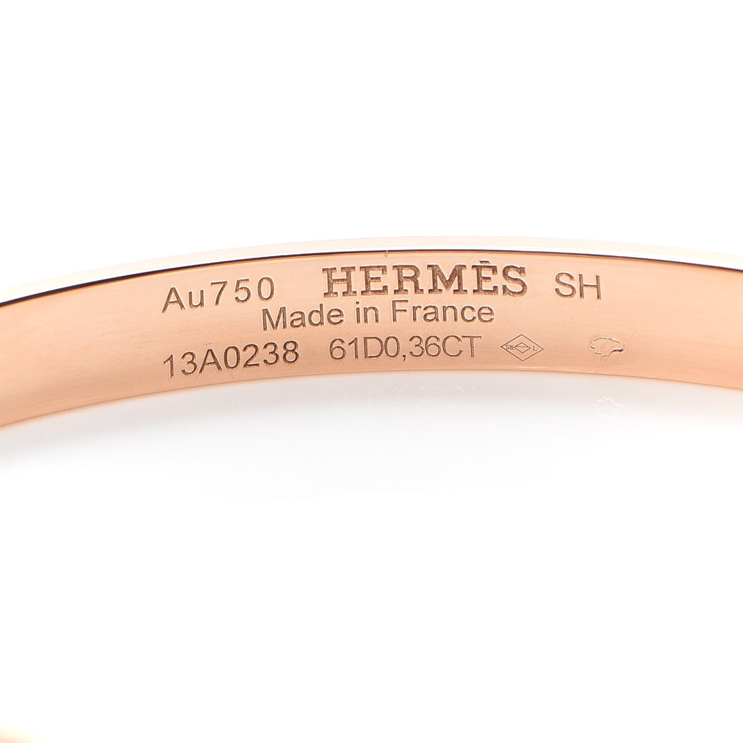 Hermes 18K Rose Gold Diamond PM Kelly Pave Bracelet SH 4 of 4