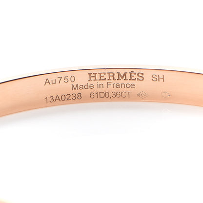 Hermes 18K Rose Gold Diamond PM Kelly Pave Bracelet SH 4 of 4