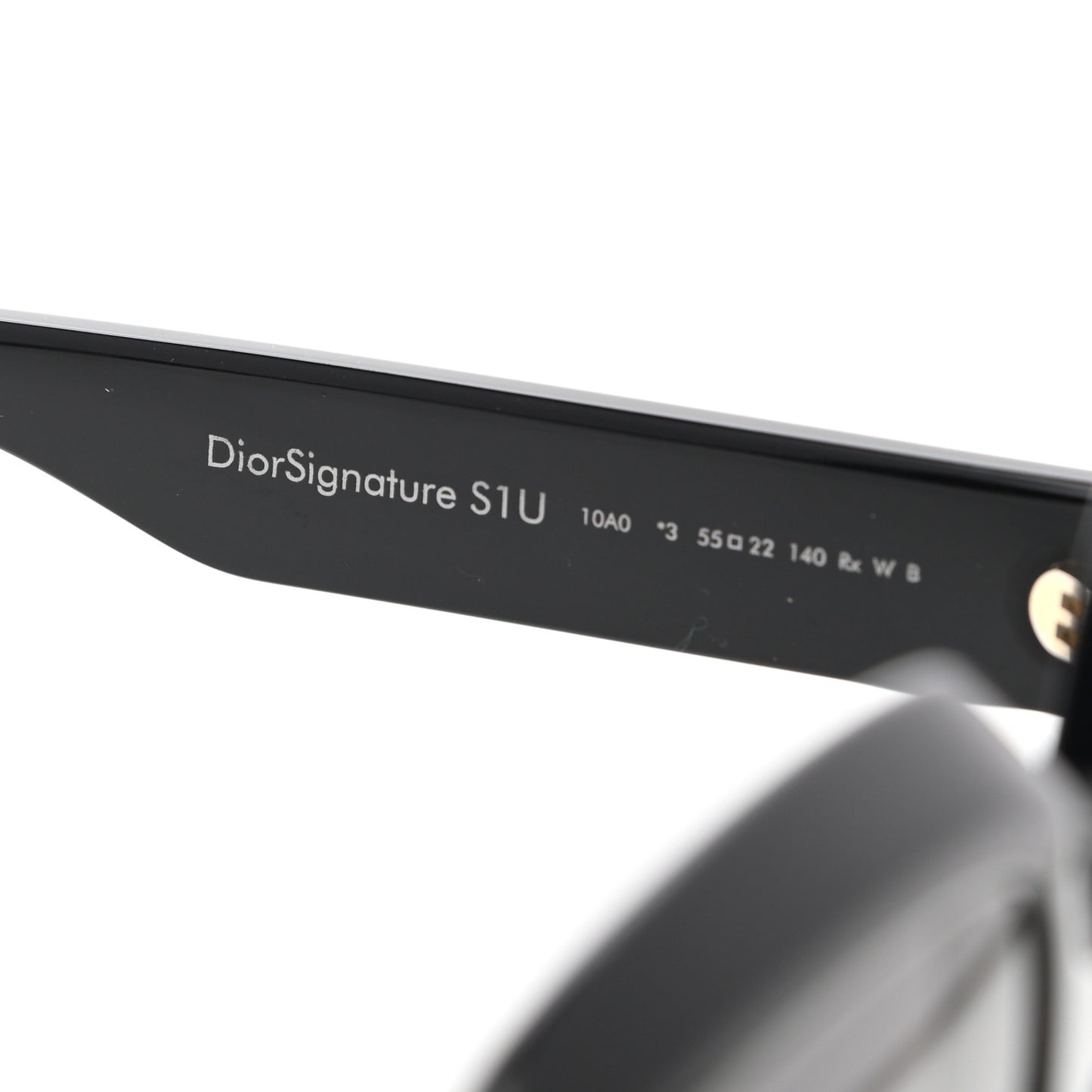 Acetate Diorsignature S1U Square Sunglasses Black
