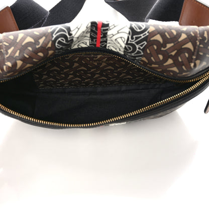 Burberry E-Canvas Monogram Stripe Medium Sonny Bum Bag Bridle Brown 5 of 8