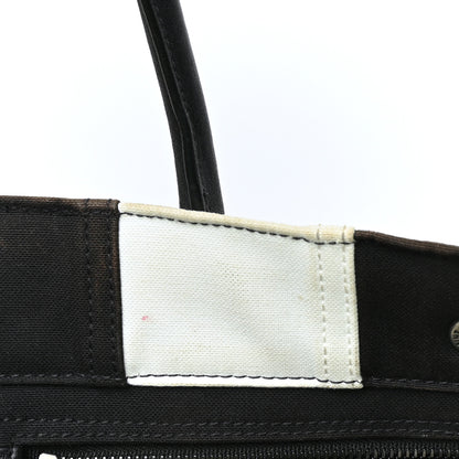 Saint Laurent Canvas Noe Striped Tote Black White 9 of 12