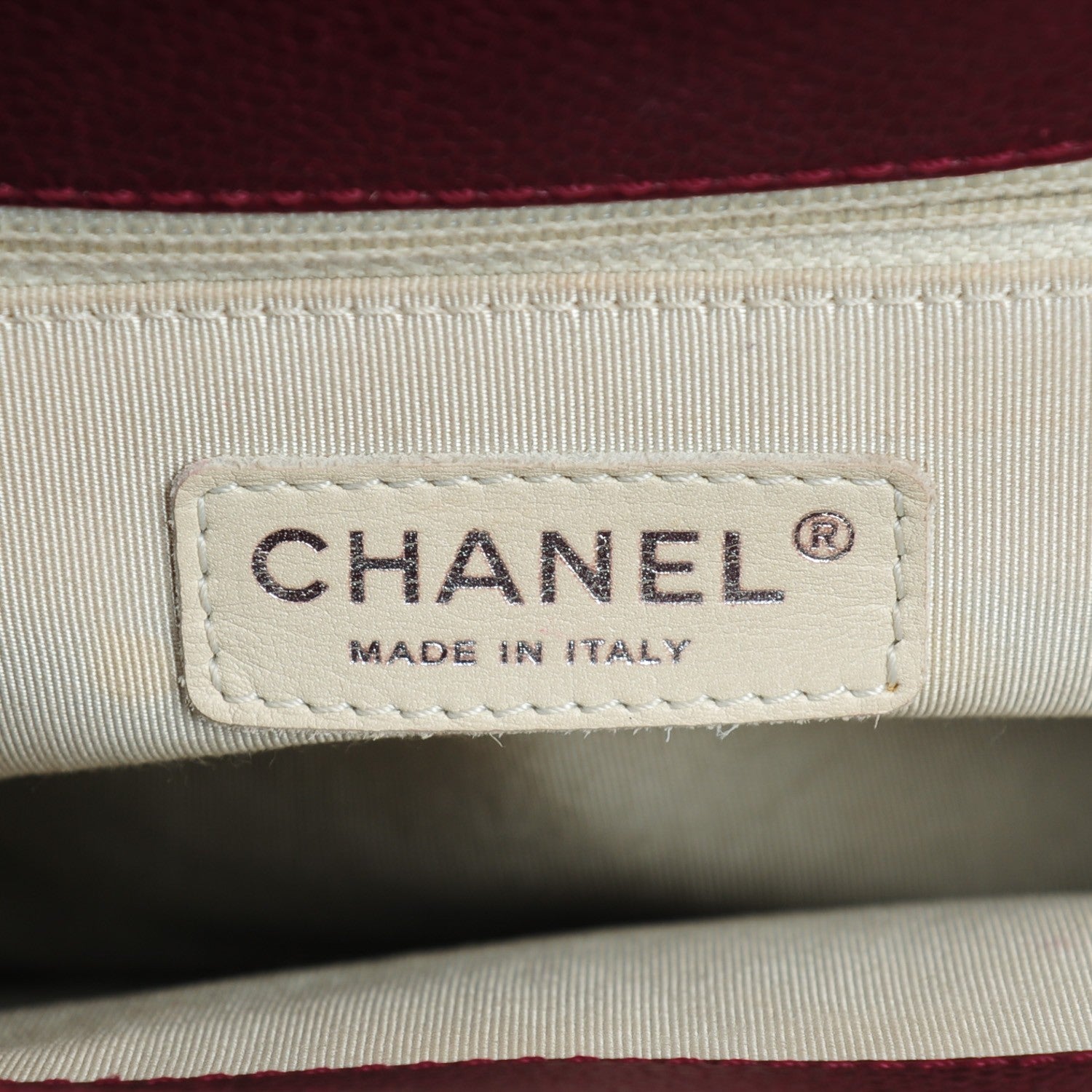 Chanel Caviar Quilted Grand Shopping Tote GST Dark Red 6 of 10