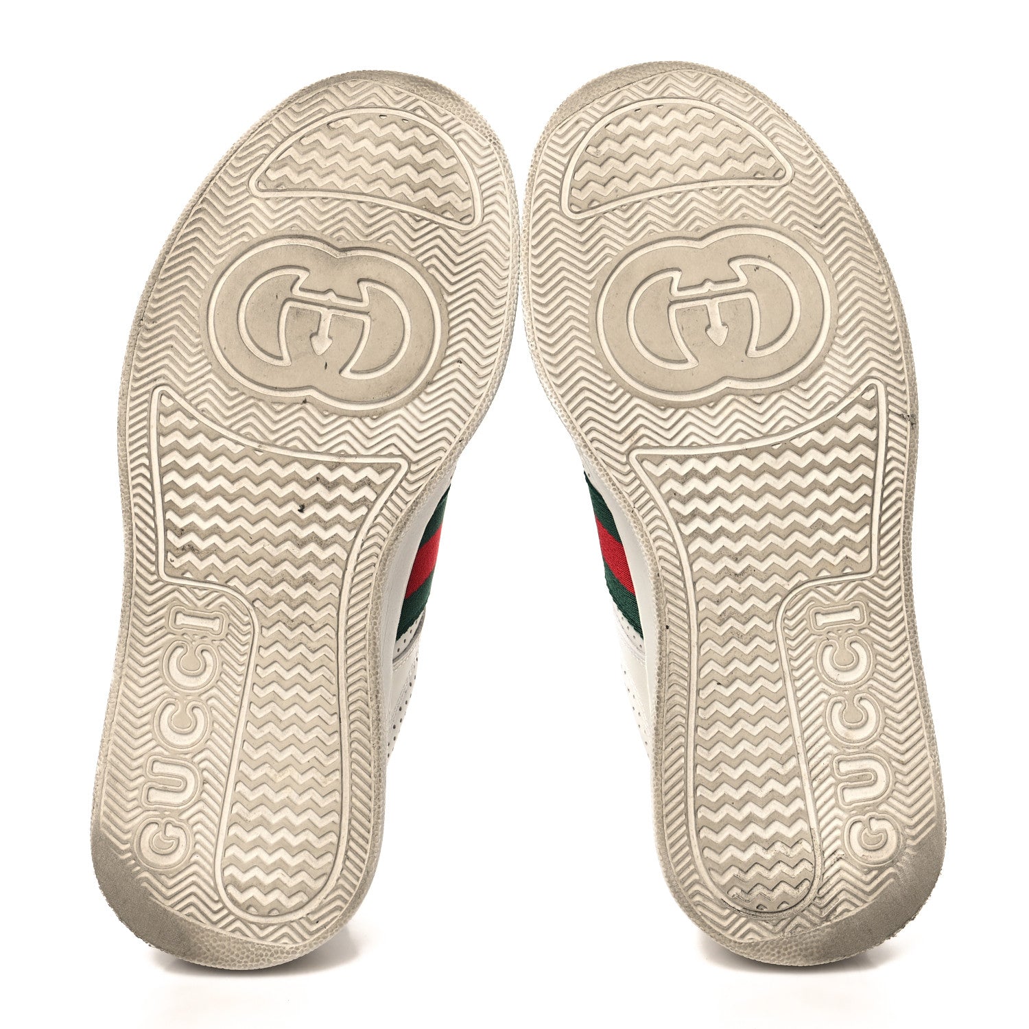 Gucci Calfskin Web Perforated Womens Platform 55mm Sneakers 37 White Bright Splash 6 of 10