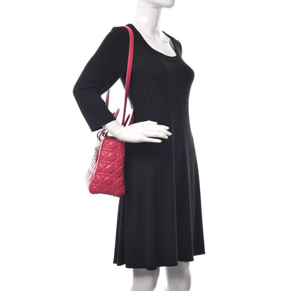 Christian Dior Lambskin Cannage Medium Lady Dior Pink 2 of 18