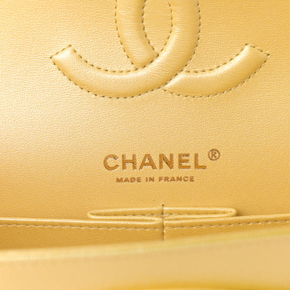 Chanel Iridescent Caviar Quilted Medium Double Flap Yellow 6 of 9