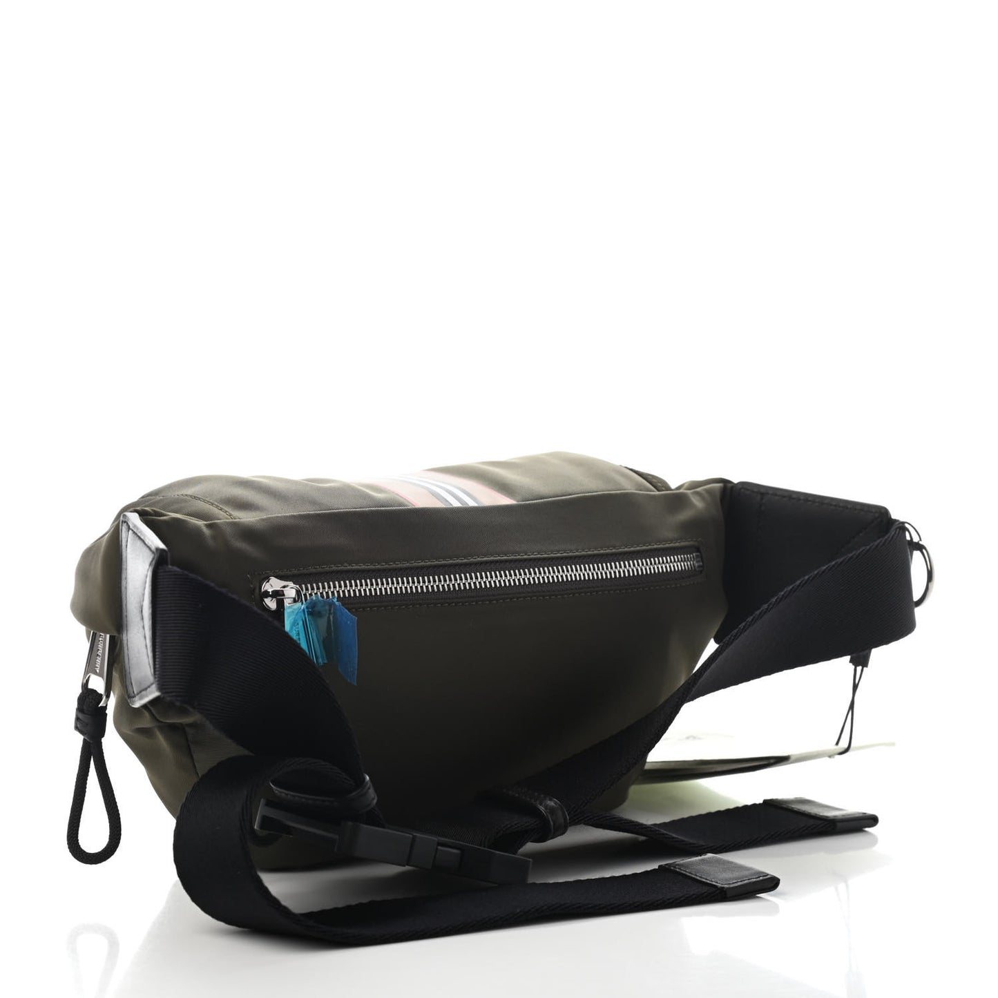 Nylon Icon Stripe Medium Sonny Bum Bag Dark Olive Green