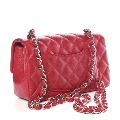 Chanel Caviar Quilted Mini Rectangular Flap Red 4 of 11