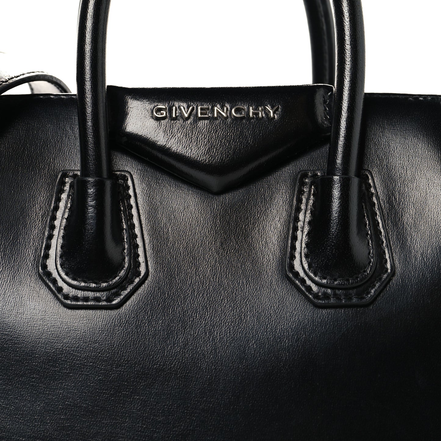 Shiny Lord Calfskin Mini Antigona Black