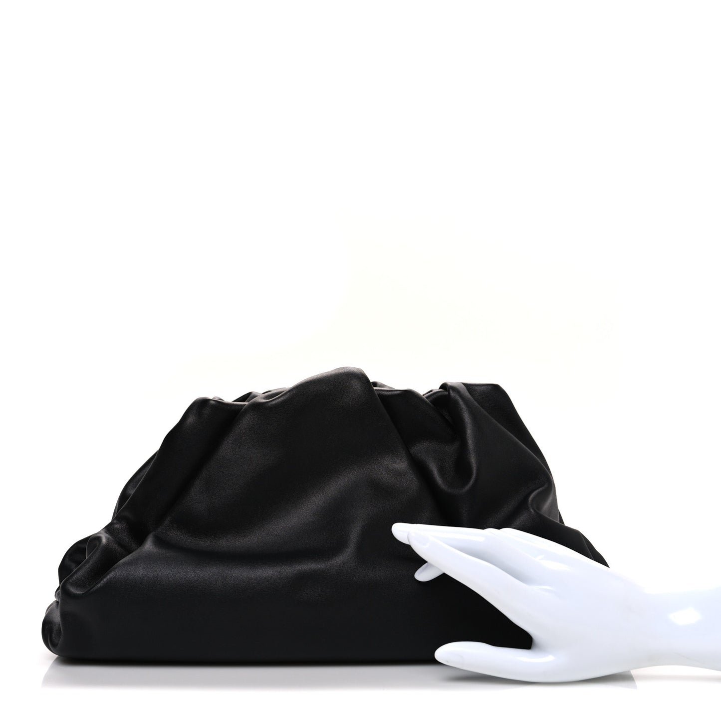 Smooth Butter Calf The Pouch Oversized Clutch Black