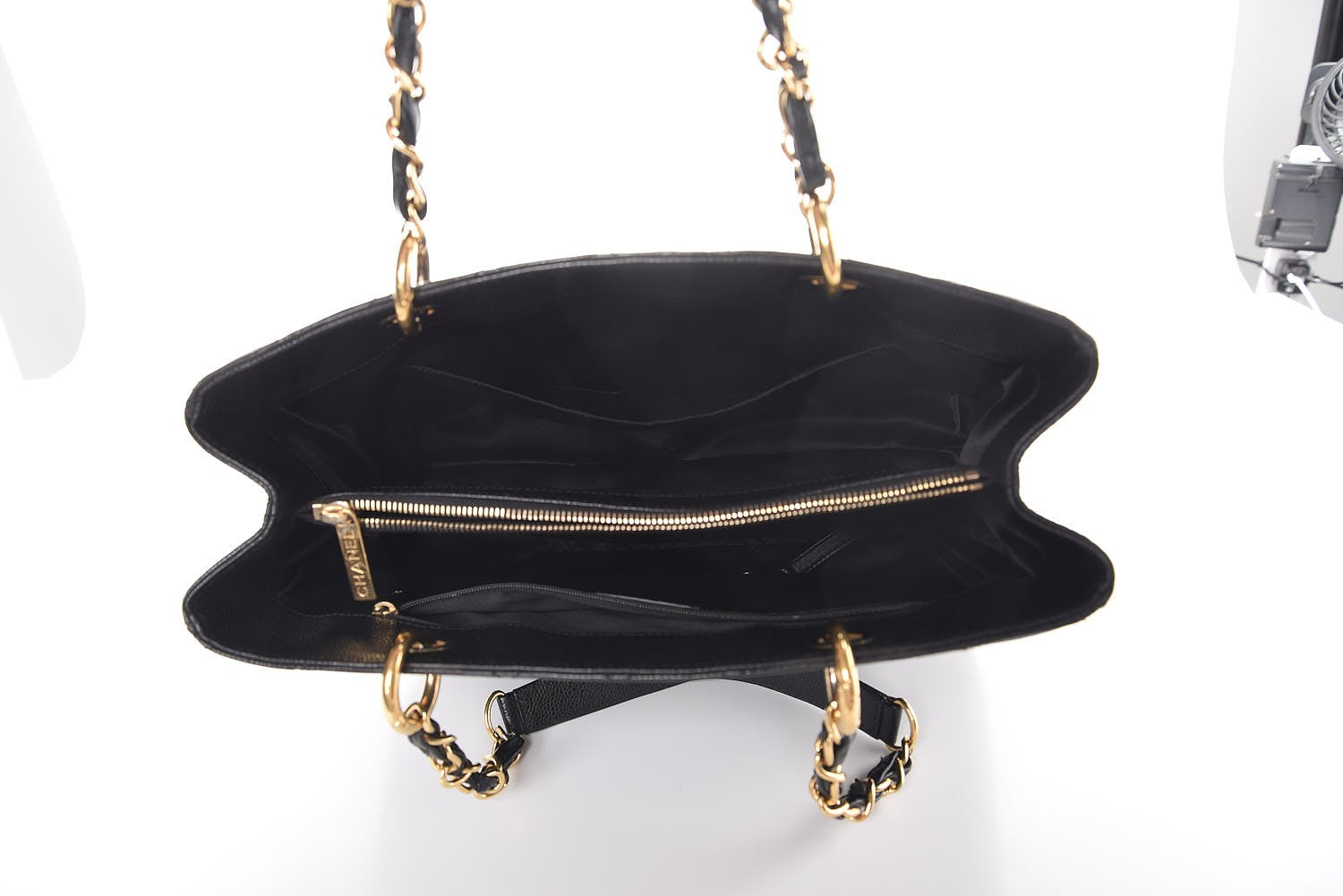 Chanel Caviar Quilted Grand Shopping Tote GST Black 5 of 7