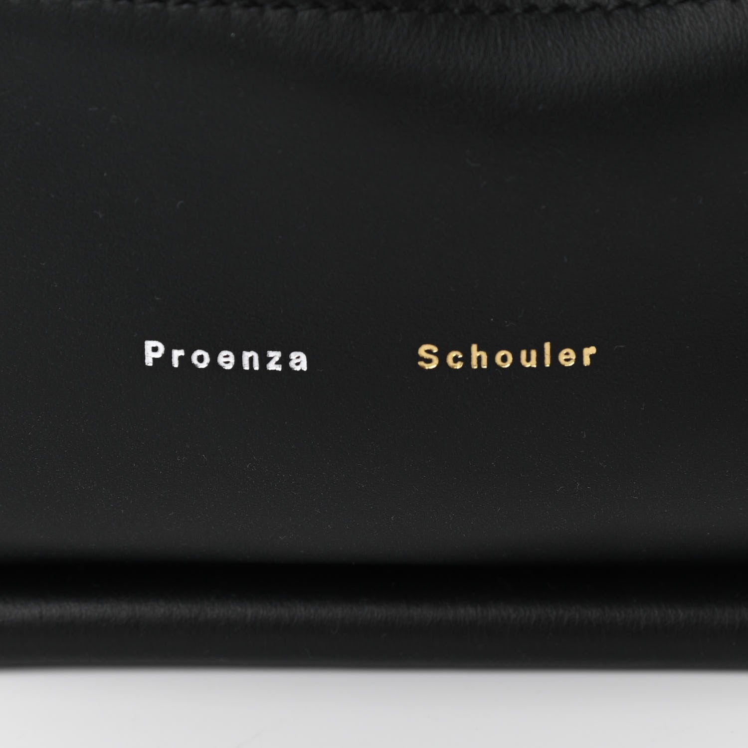 Proenza Schouler Calfskin Two Tone Ruched Tote White Black 7 of 11