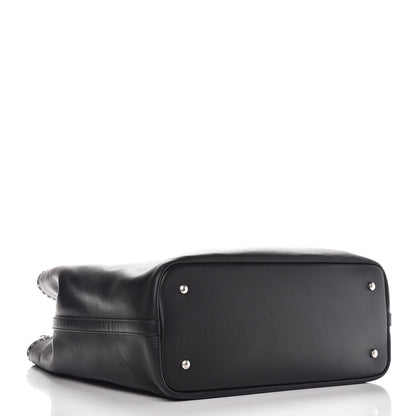 Chanel Calfskin Large Coco Eyelets Shopping Tote Black 5 of 9