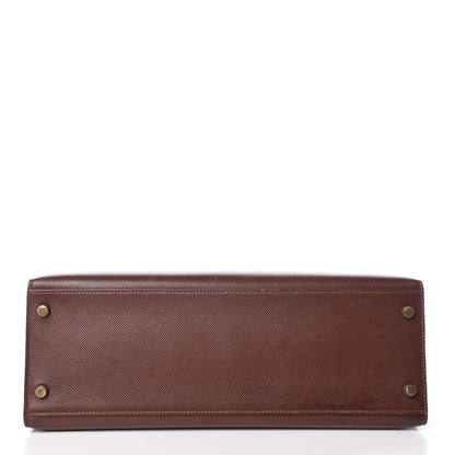 Hermes Courchevel Kelly Sellier 32 Chocolate 6 of 34