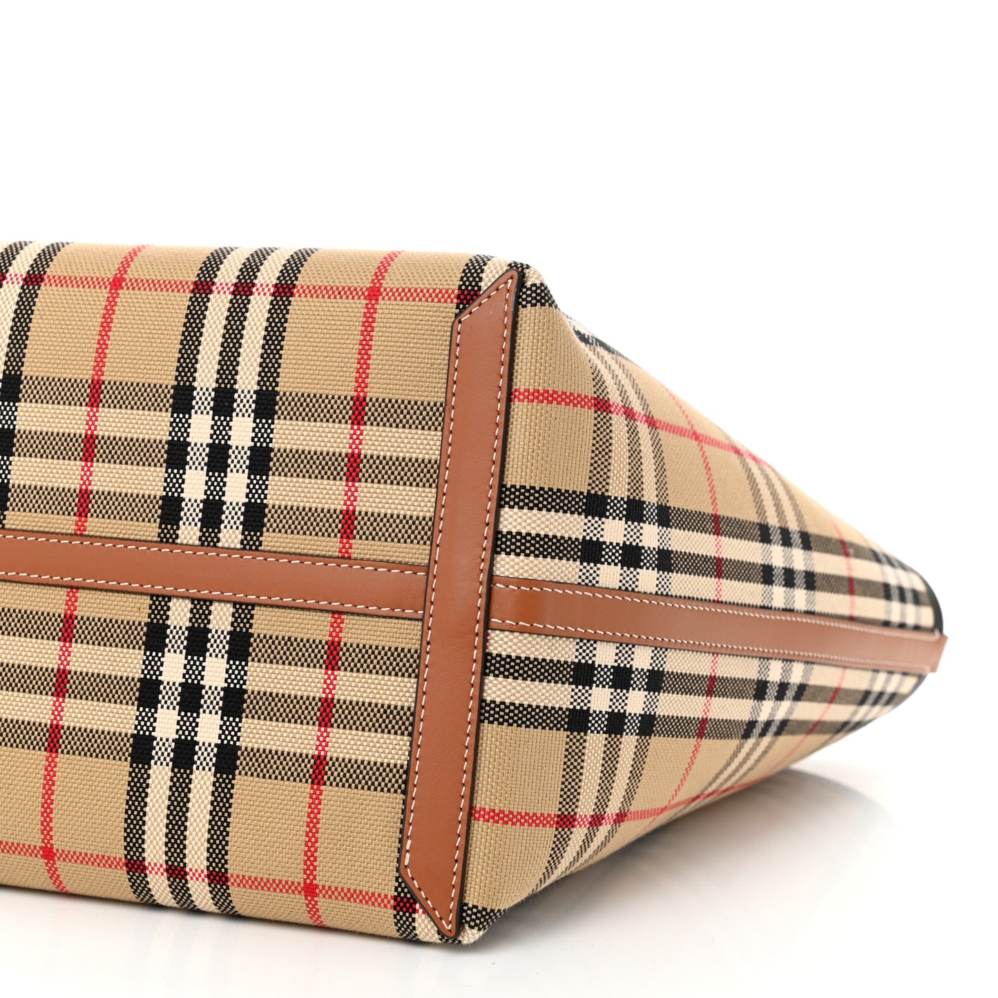 Cotton Vintage Check Medium London Tote Bag Briar Brown Black