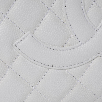 Chanel Caviar Quilted Grand Shopping Tote GST White 8 of 8