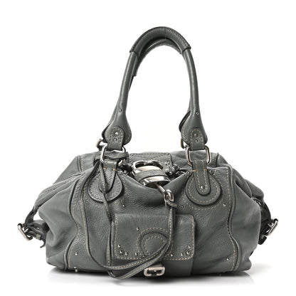Chloe Calfskin Paddington Front Pocket Tote Gris Vert 1 of 10