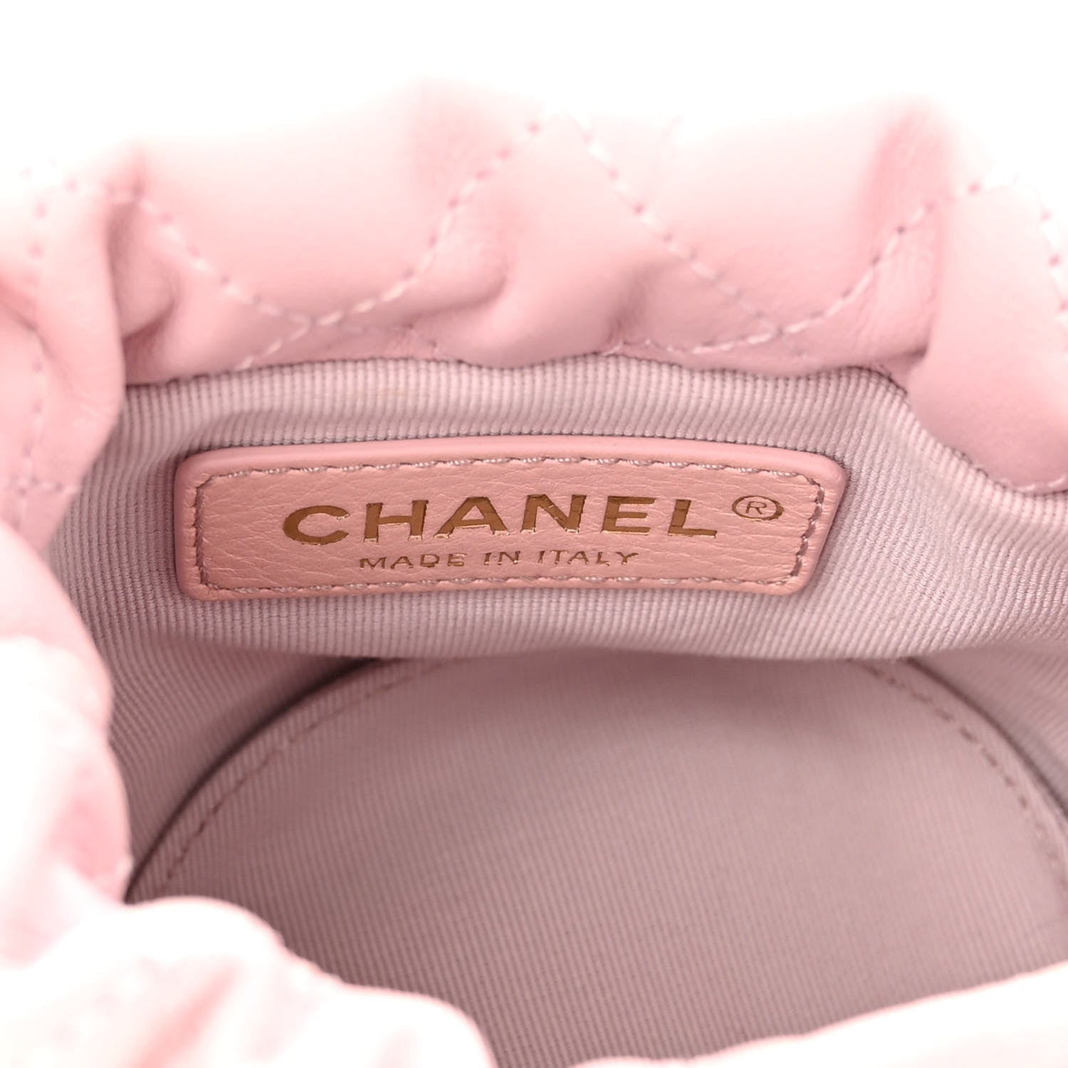 Chanel Calfskin Quilted Pearl Mini About Pearls Drawstring Bucket Light Pink 6 of 10