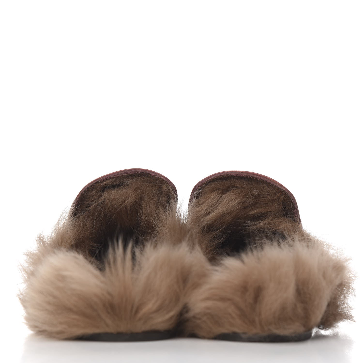 Gucci Calfskin Fur Womens Princetown Slippers 36 Lipstick Rose Natural 7 of 10