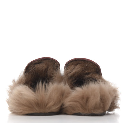 Gucci Calfskin Fur Womens Princetown Slippers 36 Lipstick Rose Natural 7 of 10