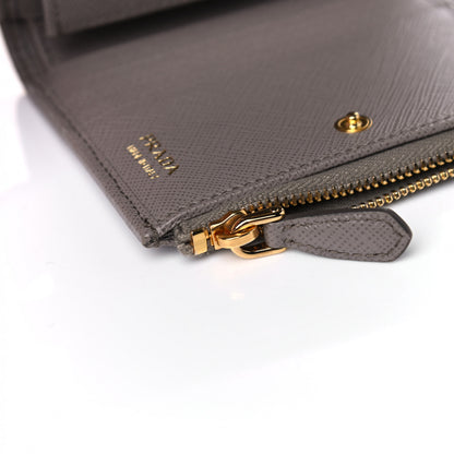 Prada Saffiano Metal Compact Wallet Marmo 5 of 7