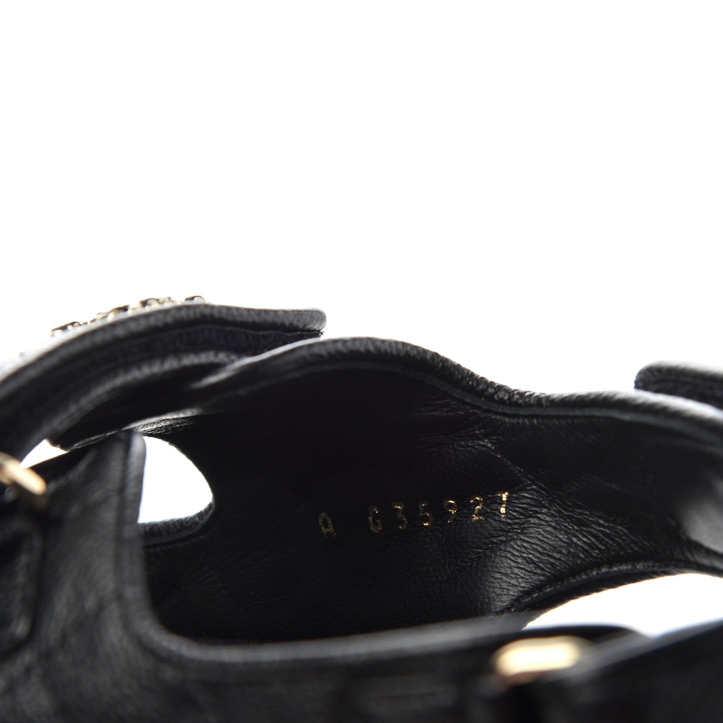 Grained Calfskin Velcro Dad Sandals 41 Black